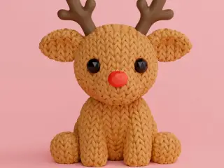 knitted reindeer