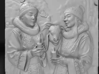with the Easter goat on Easter night