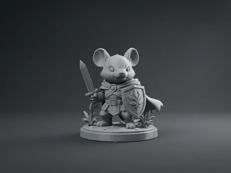Statuetta Fantasy del Cavaliere Topo