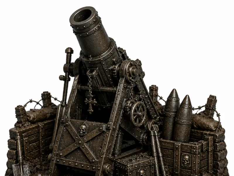 Grimdark WW1 utopie trench mortar