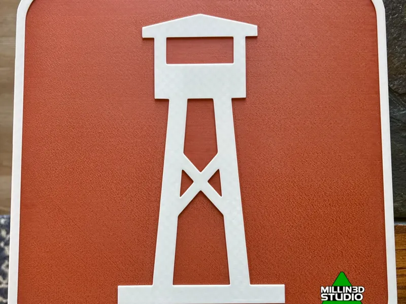 Placa de Torre de Vigia / Observação para Parques e Trilhas