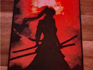 Samurai Woman Silhouette Hueforge