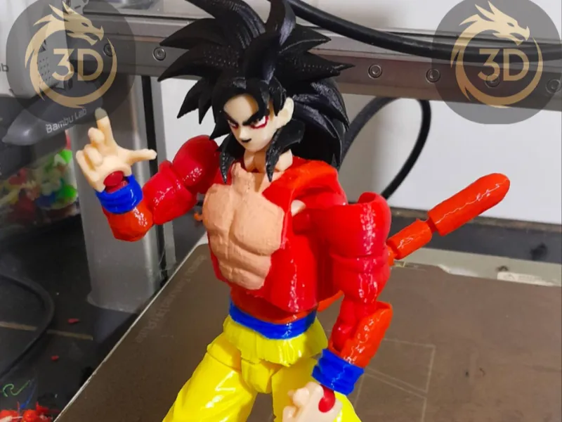 Dummy13 x Dragonball Goku SSJ 4 مفصلي