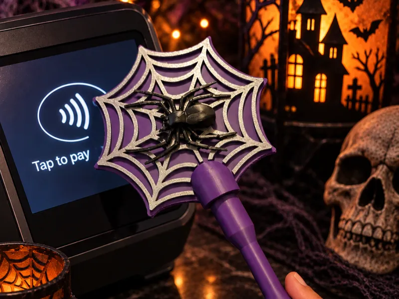 Griezelig Spinnenweb Tik-en-Betaal Toverstaf