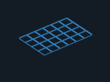 Gridfinity baseplate-6-4-0
