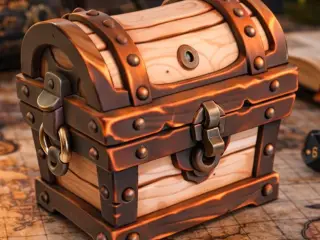Treasure chest D&D tabletop miniature