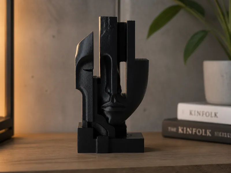 Gefragmenteerd Gezichtssculptuur - Modern Kunstwerk
