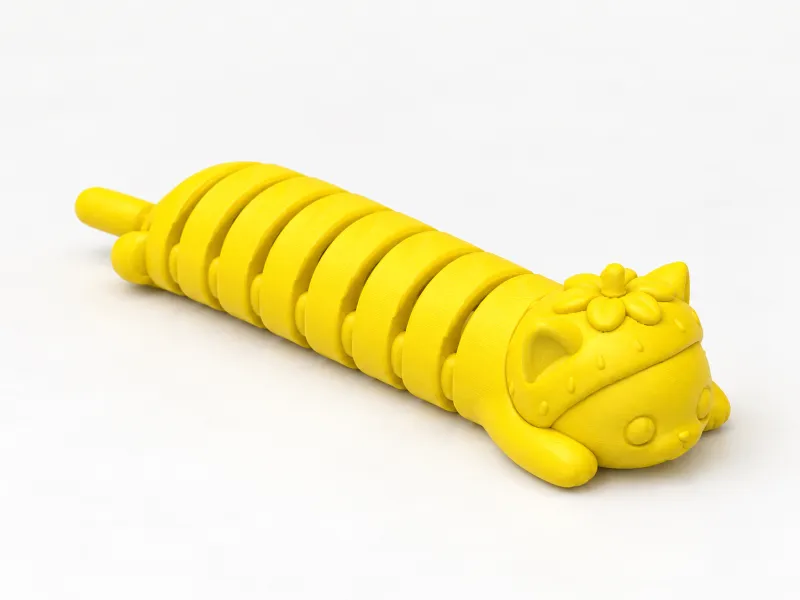 Strawbery Flexi Cat – Articulated Print-in-Place Toy
