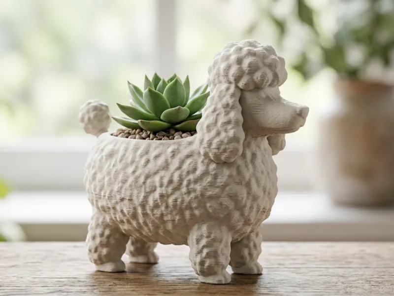 macetero de caniche