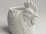 Huhn Kopf, Hexa Design - Behälter - Blumentopf-0