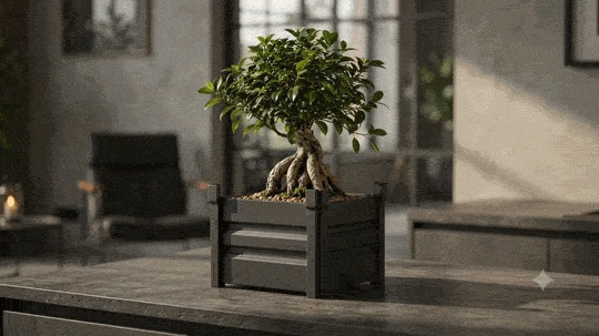 Industriële stalen boxstijl plantenbak – 3D-geprinte bloempot !