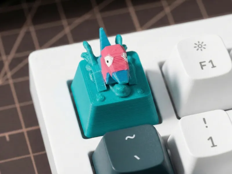 Porygon – Mechanische Tastenkappe im Pokémon-Design
