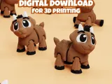 Articulated Goat 3D Print File: Flexi Fidget Toy-0