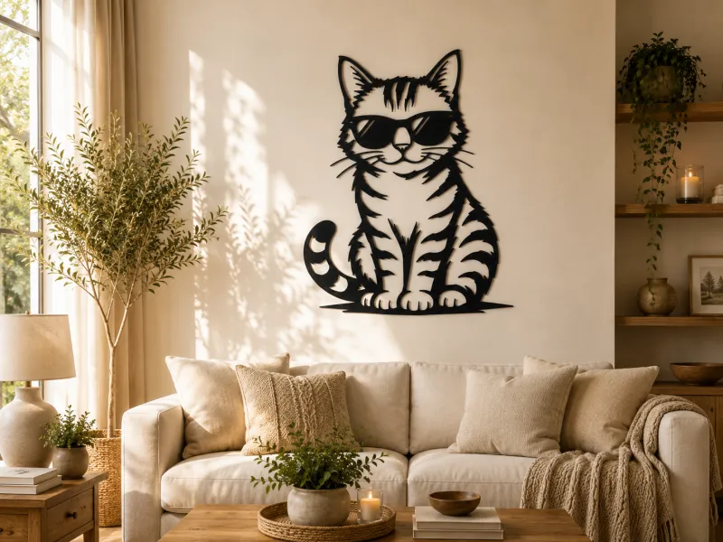 Cool Cat with Sunglasses Wall Art