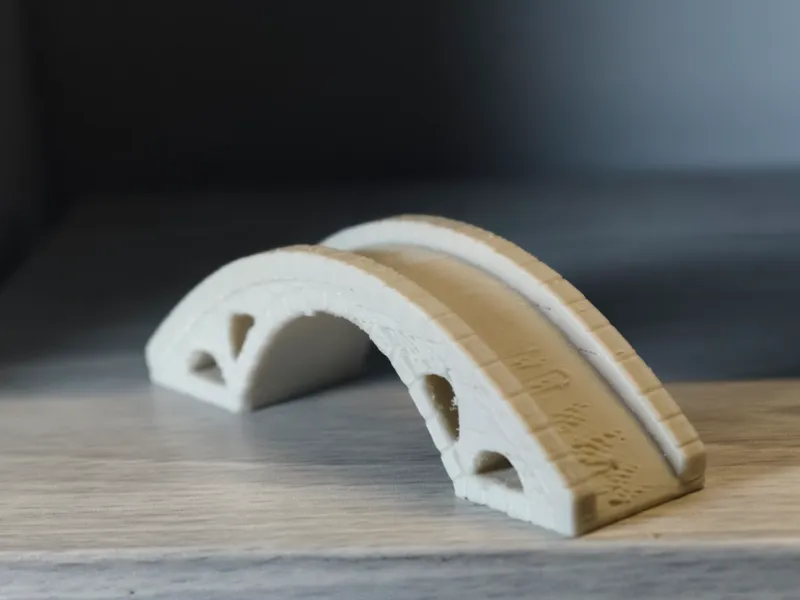 精致建筑石拱桥微缩模型