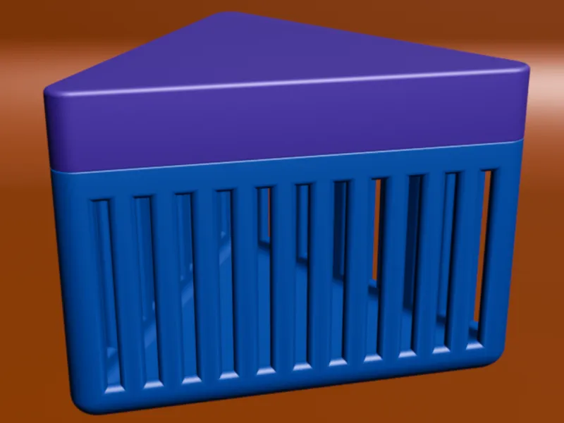 Slotted Triangle Box with Lid / Slotted Triangular V3D ID-80