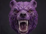 head bear trophy wall 3d-0