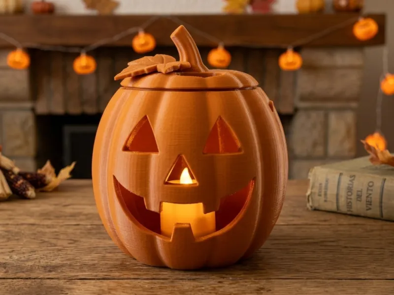 Halloween-Kürbis-LED-Kerzenhalter