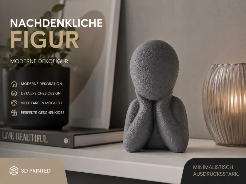 Nachdenkliche Figur – Moderne Deko Skulptur