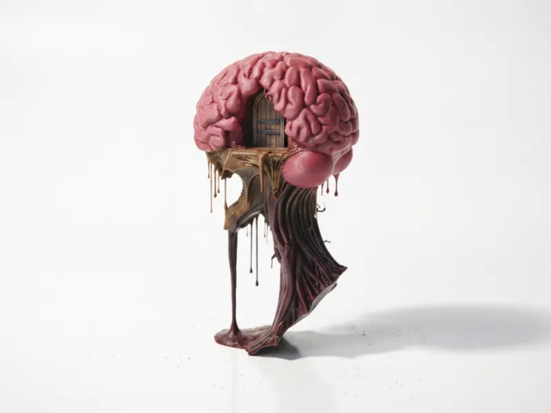 Mind Melting Brain Skull Sculpture 3D Printable