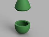 Customizable Easter Egg container with thread-0