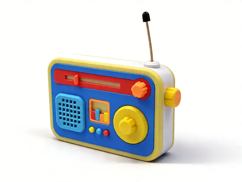 Assemblable Toy Radio Model – Multiple Movable Parts
