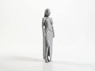 Elegant Female Figurine Fashion Model 3D Printable