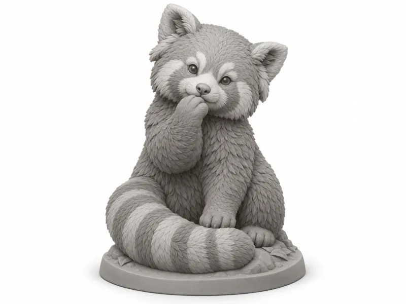 Shy Red Panda
