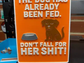 Dog has already been fed...