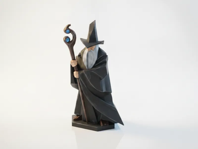 Geo Gandalf Wizard Figurine Lord of the Rings 3D Printable