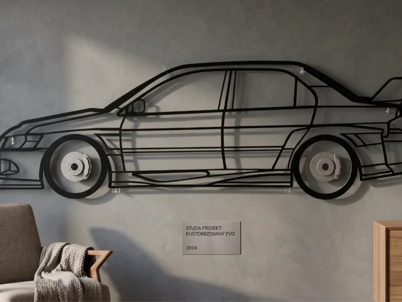 Mitsubishi Evo 8 – 3D Printed Line-Art Display