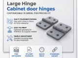 Heavy Duty Functional Hinge, DIY Furniture Door. No Supports-0