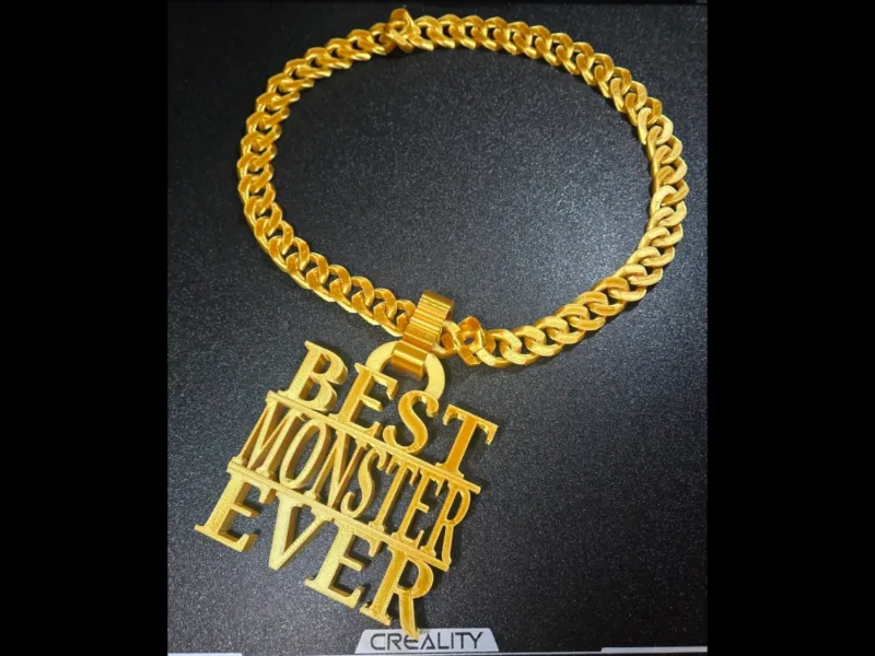 BEST MONSTER EVER Pendant Necklace Halloween Costume Jewelry