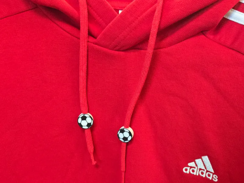 Football Soccer Ball Hoodie Pullover Drawstring Beads Pack