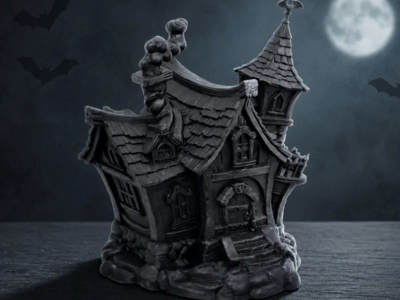 Geisterhaus-Schreibtischdekoration - Halloween-Deko
