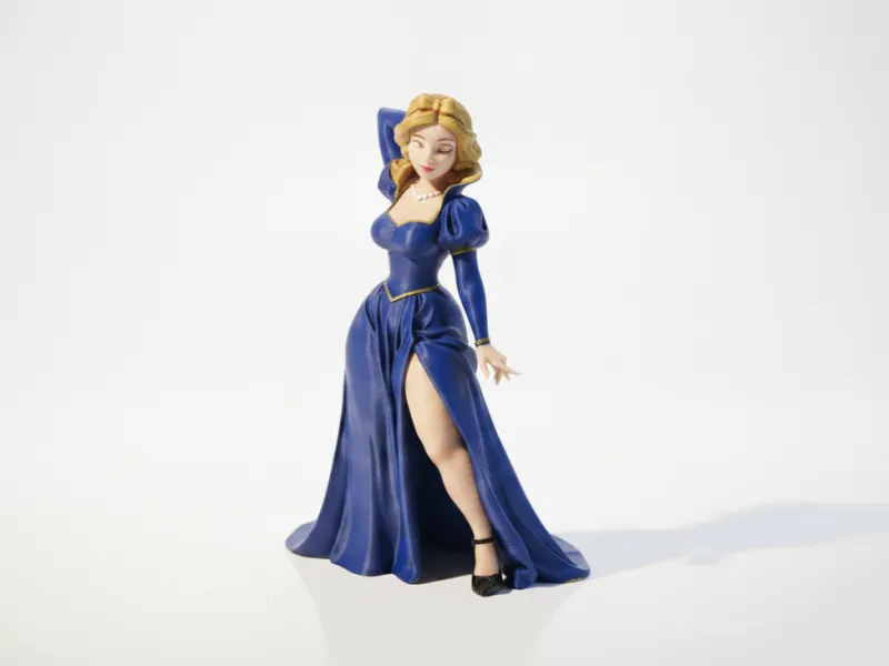 3D-druckbare dicke Schneewittchen-Figurine im Cartoon-Stil