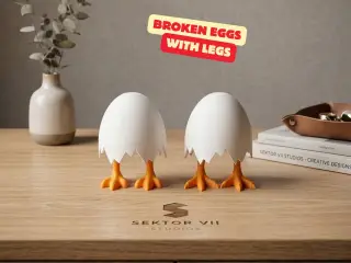 BROKEN EGGS WITH LEGS - EASTER