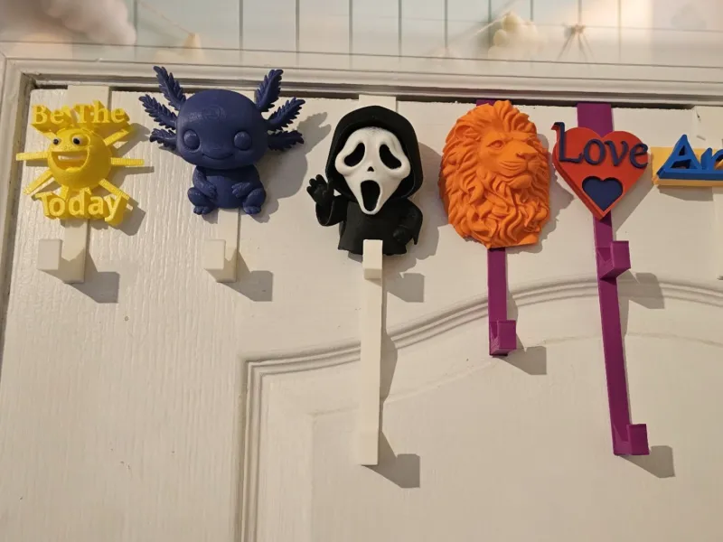 Modular Over-Door Hanger Hooks Swappable Toppers