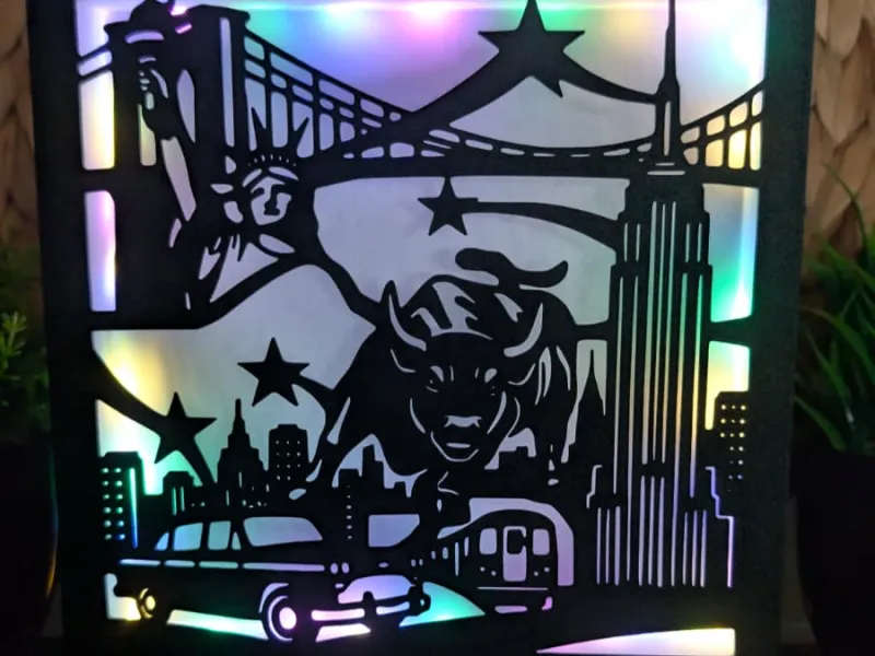 New York City Landmarks - Modular Light Box Insert