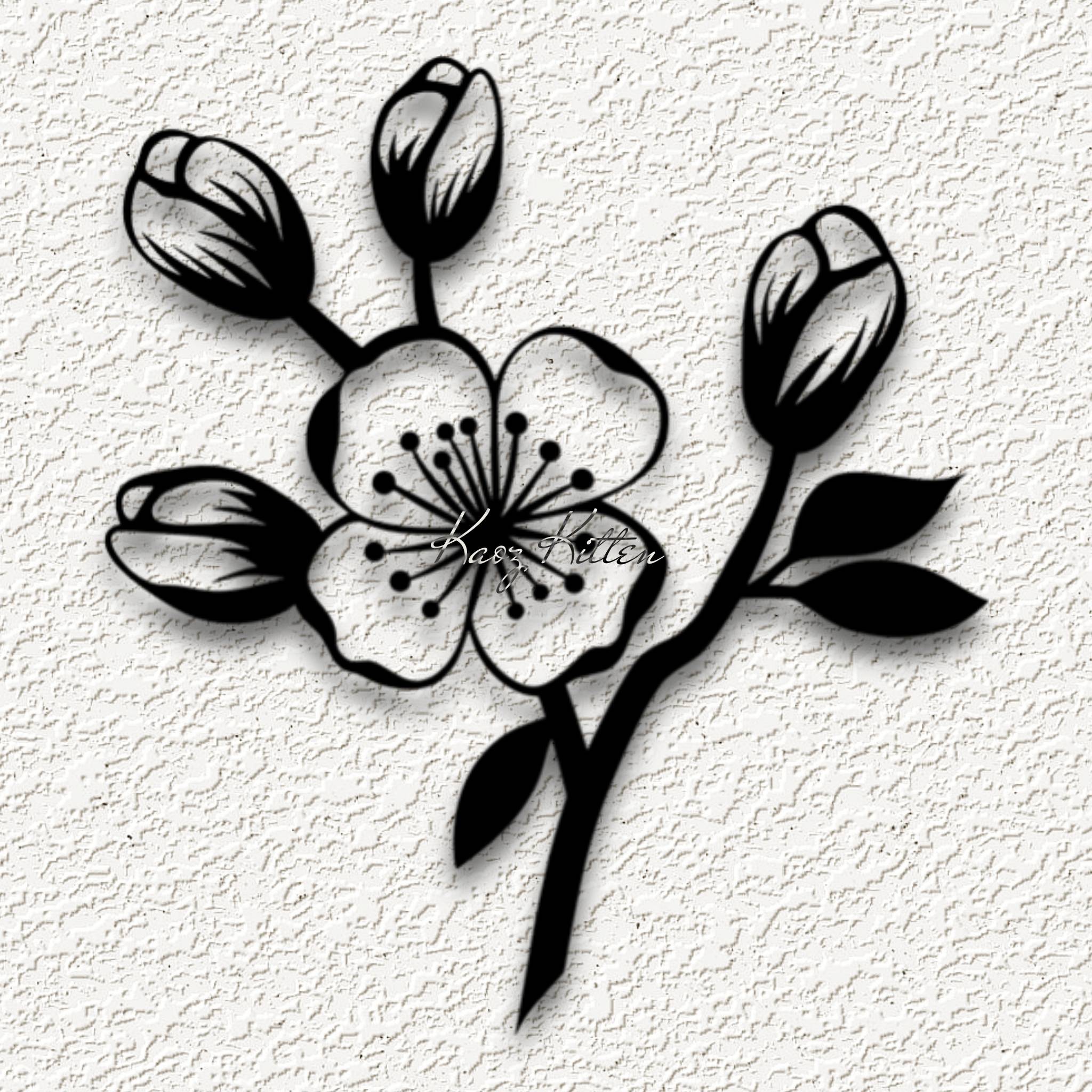 spring flowers with buds wall art home decor