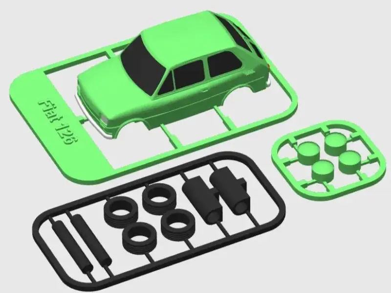 Tiny car fiat 126p kit card