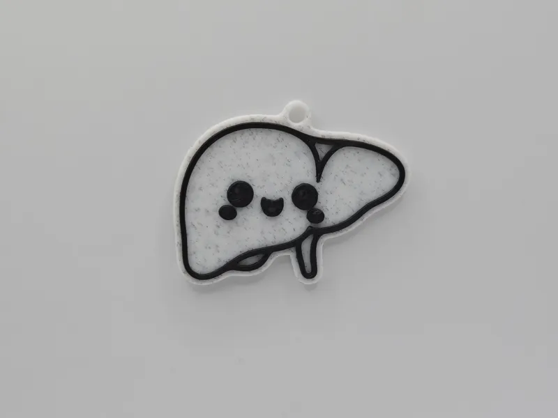 Schattige Anatomische Lever Sleutelhanger