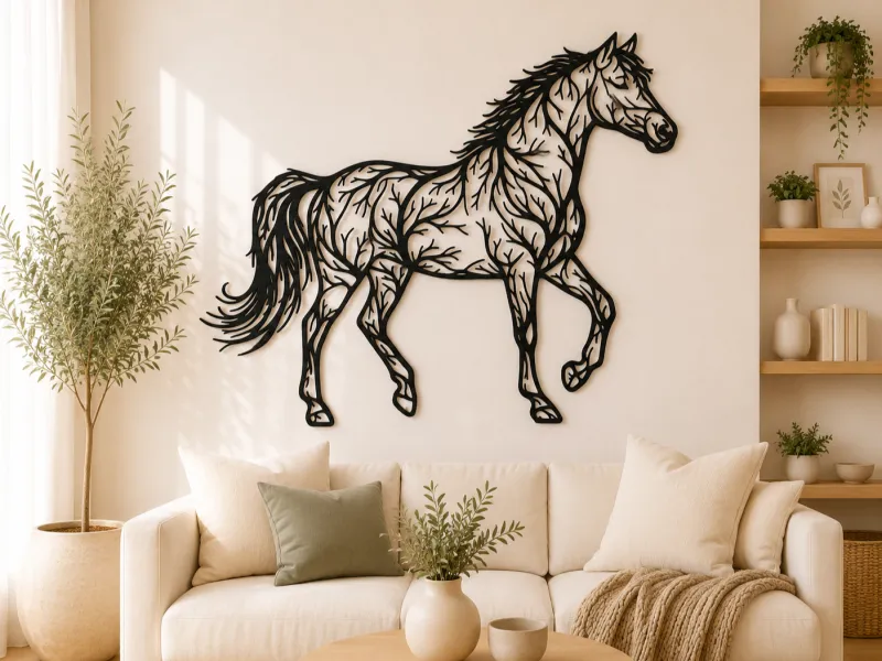 Elegant Horse 2D Wall Art