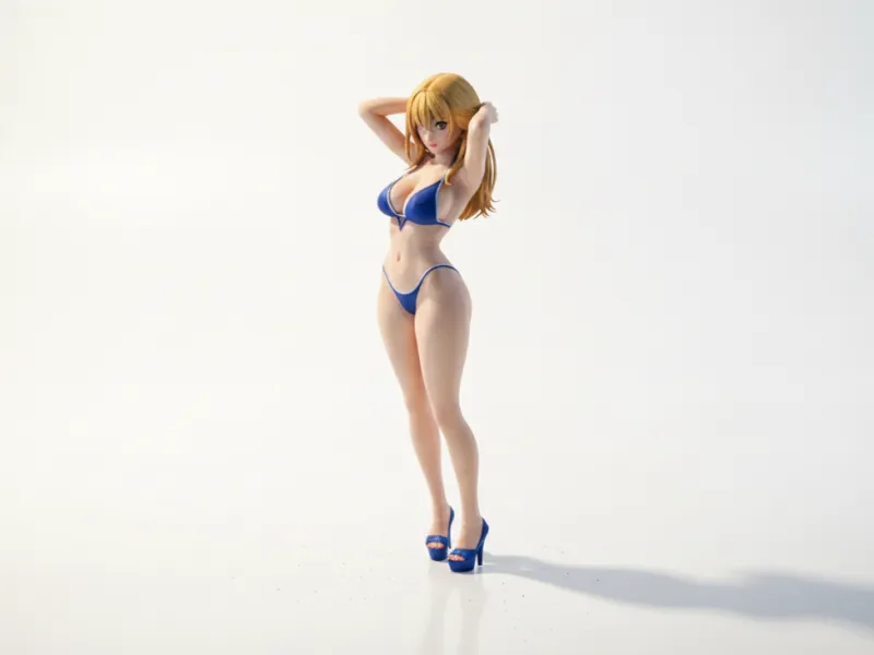 Holding Hair Back Female Figurine 3D Printable