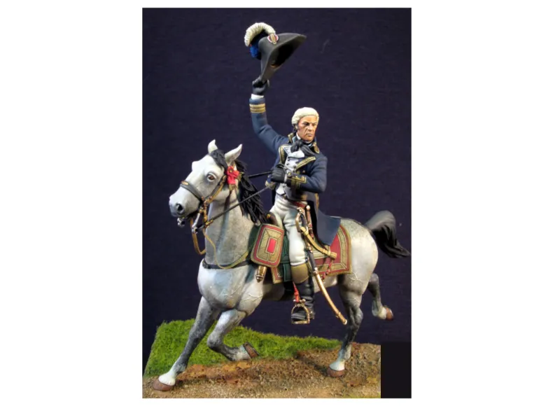 Historischer napoleonischer berittener Offizier