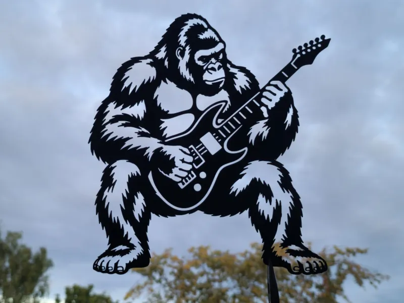 Gorilla Playing Electric Guitar Wall Art