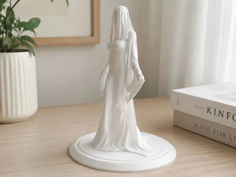 Veiled Ghost Girl Statue – Ethereal Phantom 3D Print