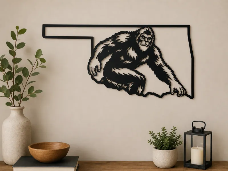Tennessee Bigfoot Silhouette Wall Art Home Decor