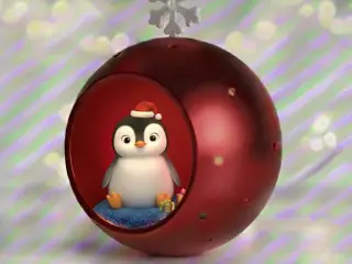 Christmas Penguin Sphere