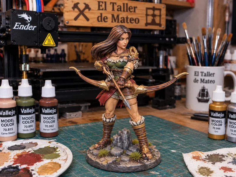 Guerrera Amazona con Arco – El Taller de Mateo